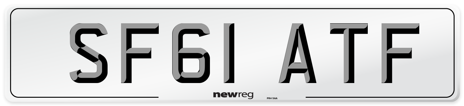 SF61 ATF Number Plate from New Reg